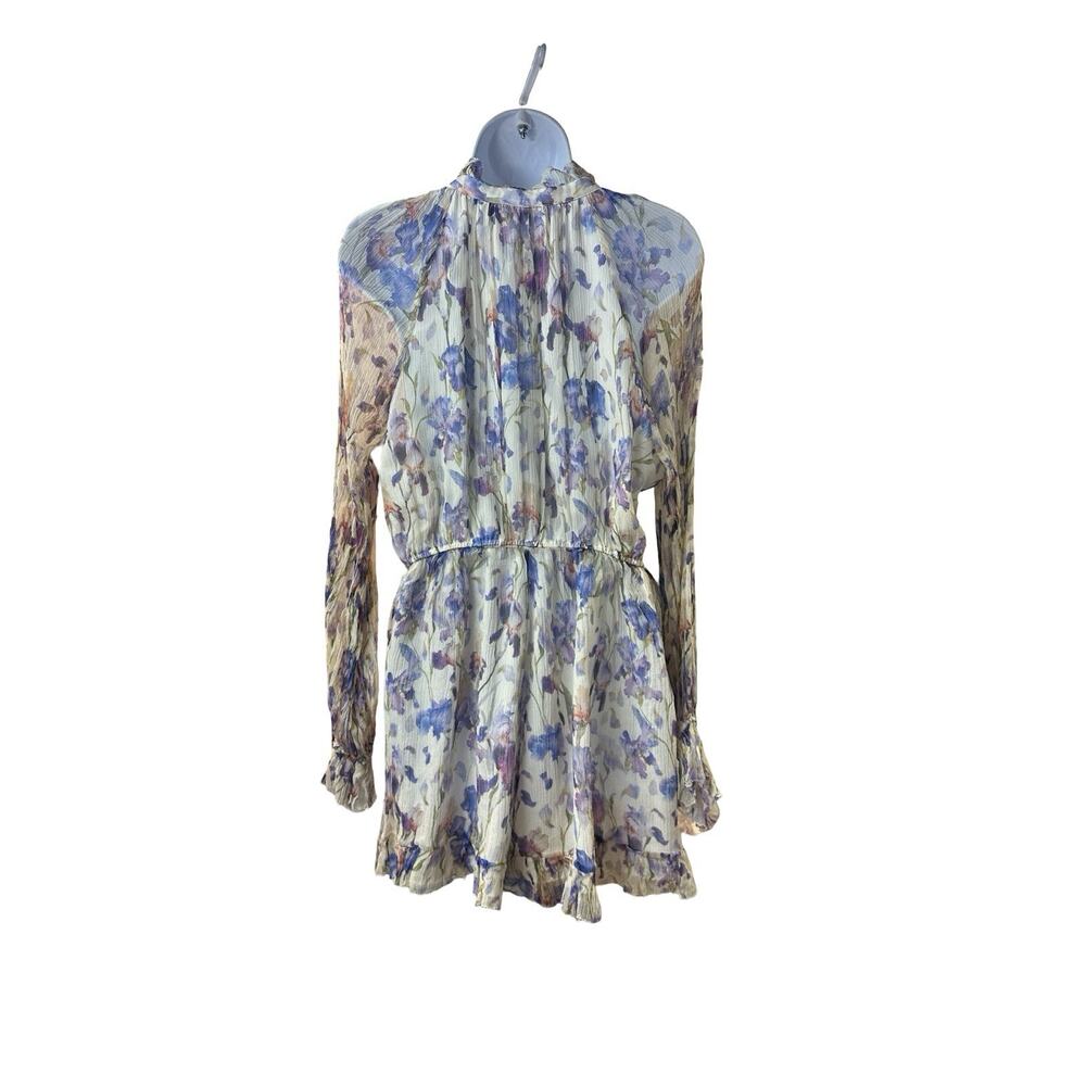 Zimmermann Tama Iris Silk Playsuit Romper Floral Ruffle Button Front No Belt 3 - Picture 2 of 13
